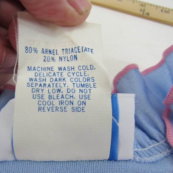 It's A Charm Cloud Fleece Women's Blue Embroidered Accent Night Gown Size M - Picture 9 of 9